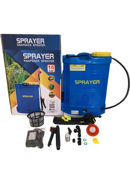 Sprayer BC-16A Akülü Şarjlı Ilaçlama Pompası 16 Lt. Basınç Ayarlı