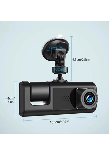 Yol Kayıt 1080P Full Hd Çözünürlük 3 Kameralı Araç Içi Seyir ve Arka Kamera fiyatları