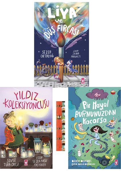 2.3.sınıf- Liya ve Düş Fırçası,yıldız Koleksiyoncusu, Bir Hayal Burnunuzdan Kaçarsa (3kitap)
