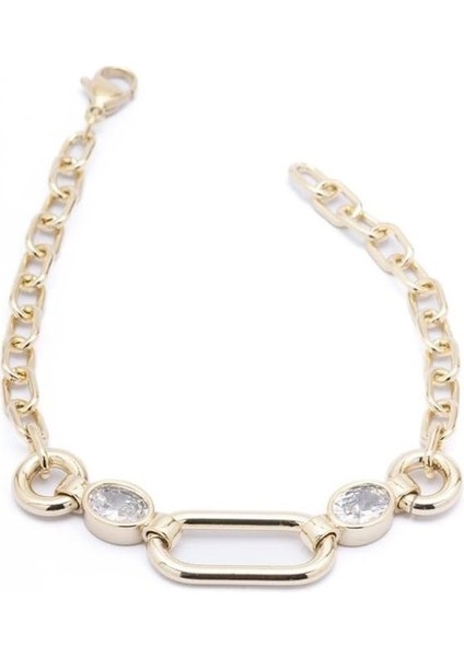 Vip Serisi 14 K Gold Bileklikli Taş Detay Bileklik