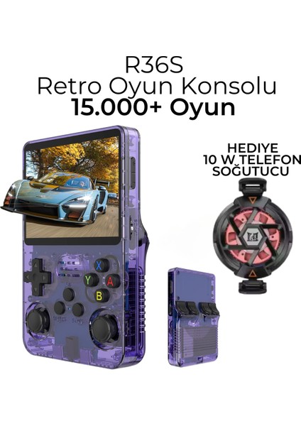 R36S Game Konsol 64GB Telefon Soğutucu Fan Hediyeli