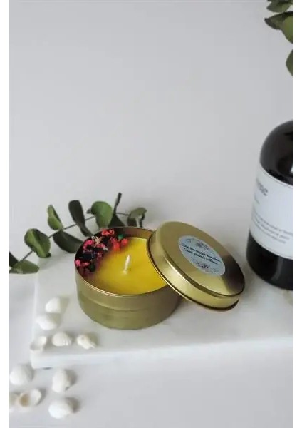 Organik Doğal Hanımeli Kokulu Soya Wax El Yapımı Metal Kutulu Mum 100 cc modelleri