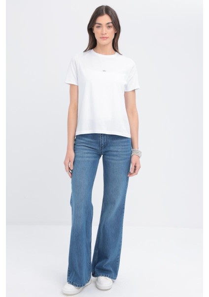Beyaz-Kısa Kollu Basic T-Shirt