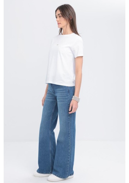 Beyaz-Kısa Kollu Basic T-Shirt