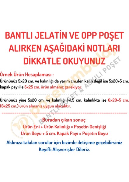 30X30+5 cm(30X35) 50 Adet Şeffaf Bantlı Yapışkanlı Jelatin Poşet