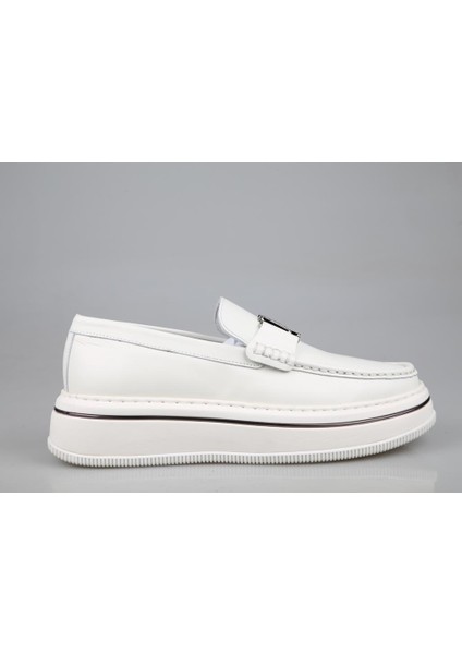 Marcomen 21108 Hakiki Deri Beyaz Erkek Günlük Ayakkabı