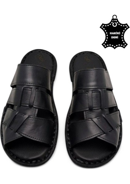 Tamamen Hakiki Deri ve Topuk Yastıklı Sistemli Ortopedik Erkek Terlik. fiyatları