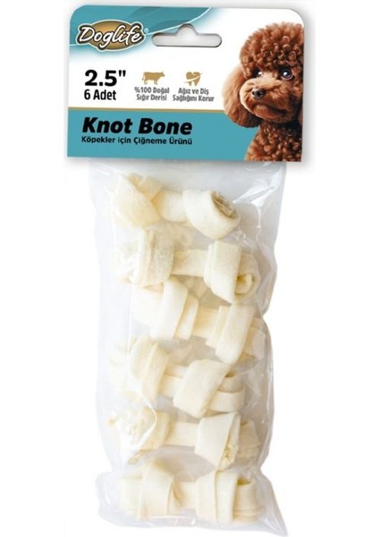 Düğümlü Kemik White 9-10gr/AD. 6lı
