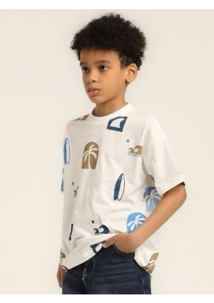 Erkek Çocuk Pamuklu Desenli T-Shirt fırsatları