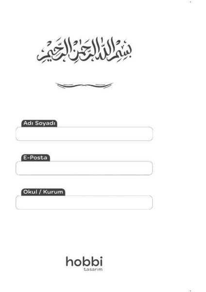 La Havle Defteri - Çizgili Islami Tasarım Defter modelleri