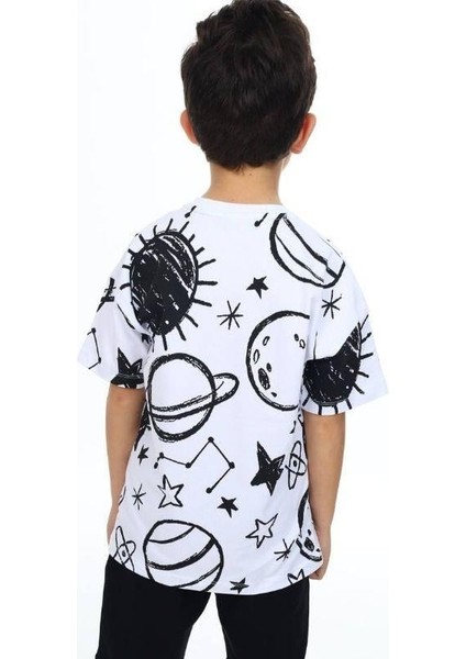 Erkek Çocuk Mars Baskılı Tshirt
