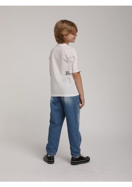 Erkek Çocuk The Real Yazılı Pamuklu T-Shirt fiyatları