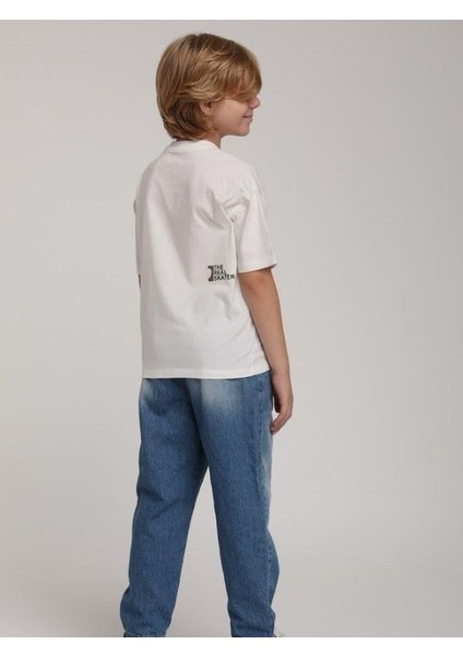 Erkek Çocuk The Real Yazılı Pamuklu T-Shirt indirimleri
