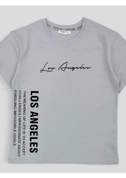 Erkek Çocuk Los Angeles Yazılı Pamuklu Tshirt modelleri