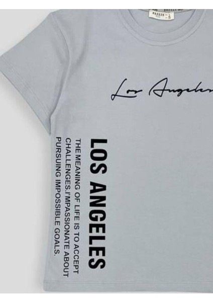 Erkek Çocuk Los Angeles Yazılı Pamuklu Tshirt indirimleri
