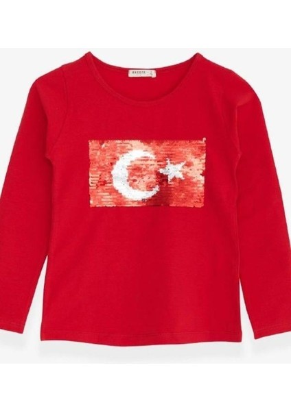 Çocuk Oynar Pullu Pamuklu Uzun Kollu T-Shirt fiyatları