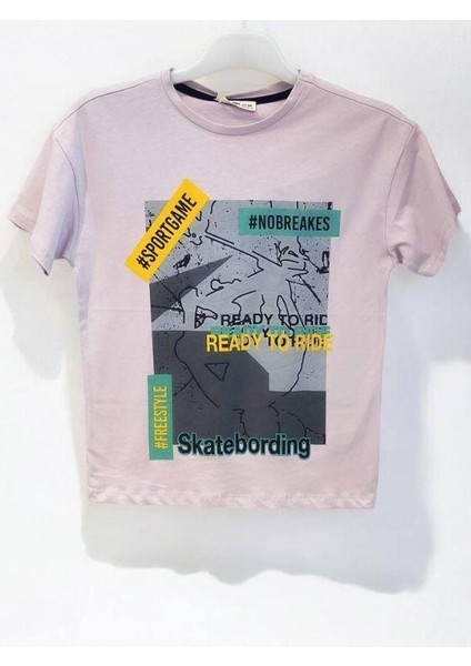 Erkek Çocuk Pamuklu Sportgame Yazılı Tshirt