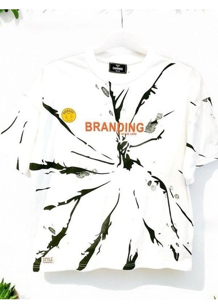 Erkek Çocuk Oversize Desenli Tshirt