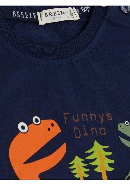 Erkek Çocuk Pamuklu Dinazor Baskılı Tshirt indirimleri