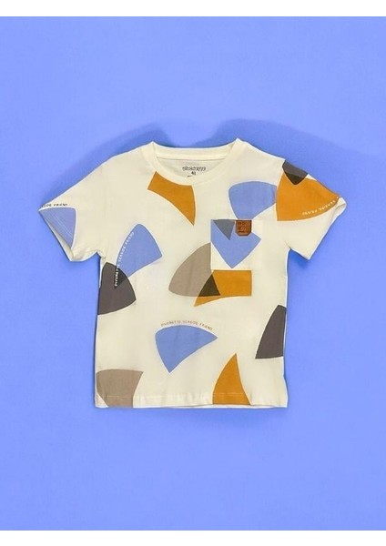 Erkek Çocuk Cepli Renkli Baskılı T-Shirt