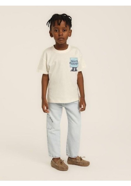 Erkek Çocuk Pamuklu Skate Baskıllı Tshirt
