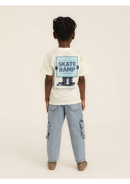 Erkek Çocuk Pamuklu Skate Baskıllı Tshirt