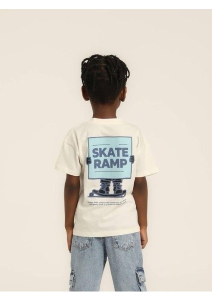 Erkek Çocuk Pamuklu Skate Baskıllı Tshirt