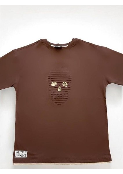 Çocuk Pamuklu Oversize Kuru Kafa Desenli Tshirt fiyatları