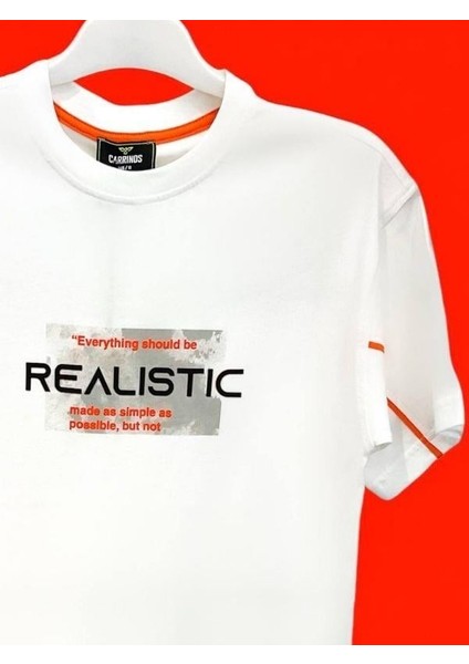 Erkek Çocuk Realistic Yazılı Pamuklu Tshirt fırsatları
