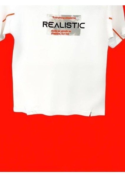 Erkek Çocuk Realistic Yazılı Pamuklu Tshirt indirimleri