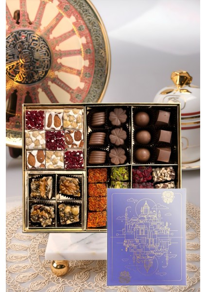 Lokum ve Spesiyal Çikolata Gedavet Kutusu