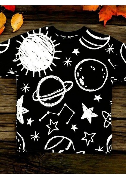 Erkek Çocuk Mars Baskılı Tshirt