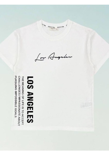 Erkek Çocuk Los Angeles Yazılı Pamuklu Tshirt