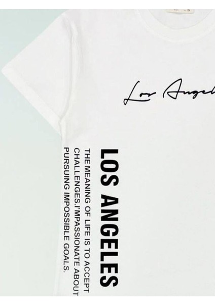 Erkek Çocuk Los Angeles Yazılı Pamuklu Tshirt indirimleri