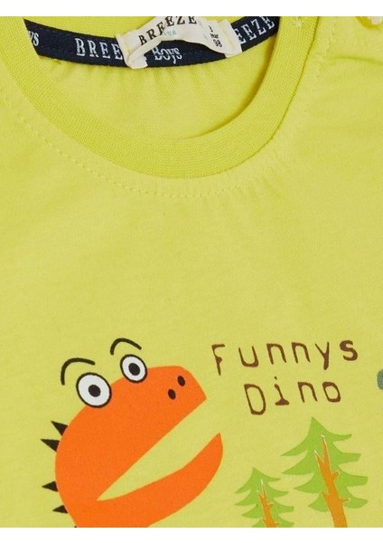 Erkek Çocuk Pamuklu Dinazor Baskılı Tshirt indirimleri