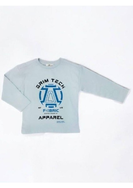 Erkek Çocuk Grim Tech Yazılı Ince Uzun Kollu Pamuklu Tshirt