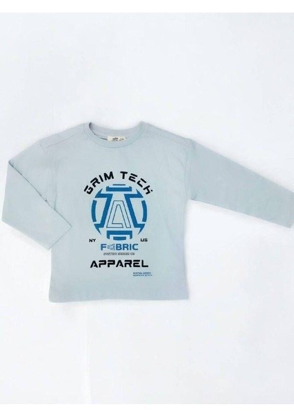 Erkek Çocuk Grim Tech Yazılı Ince Uzun Kollu Pamuklu Tshirt