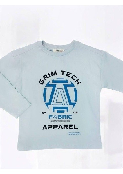 Erkek Çocuk Grim Tech Yazılı Ince Uzun Kollu Pamuklu Tshirt