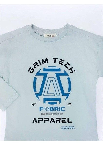 Erkek Çocuk Grim Tech Yazılı Ince Uzun Kollu Pamuklu Tshirt
