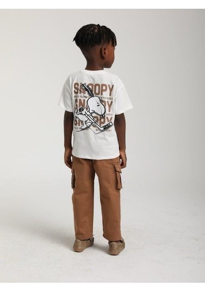 Erkek Çocuk Pamuklu Snoopy Baskılı Tshirt