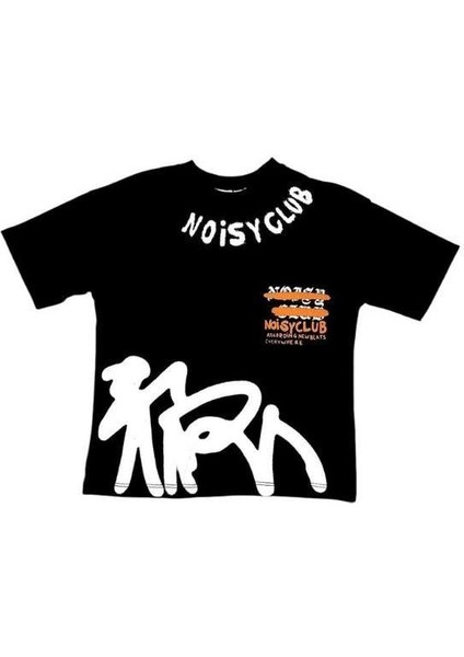 Erkek Çocuk Pamuklu Noisyclub Yazılı Kısa Kol Tshirt indirimleri