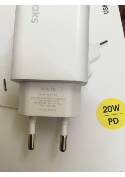 20W PD USB-C TREVEL ŞARJ ALETİ adaptör başlık Model no.5TP01B