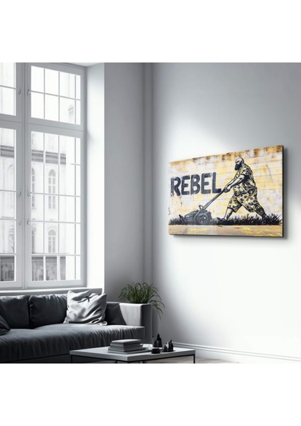 Routine Rebellion - Cam Tablo - Ev Dekor- Duvar Sanatı