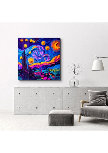 A Modern Take On Van Gogh’s Starry Sky Cam Tablo - Ev Dekor- Duvar Sanatı