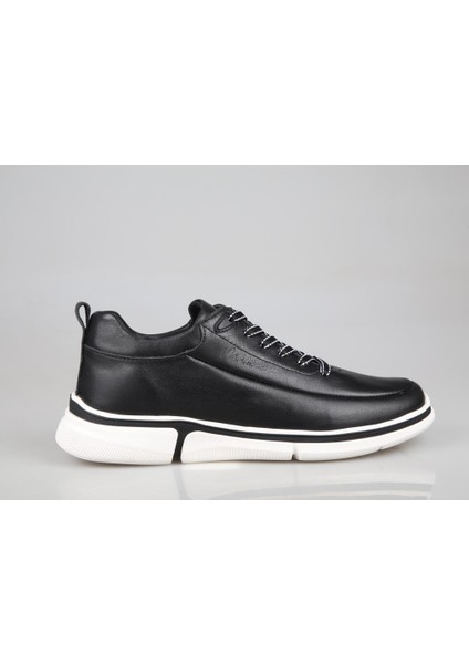 Marcomen 21115 Hakiki Deri Siyah Erkek Günlük Ayakkabı