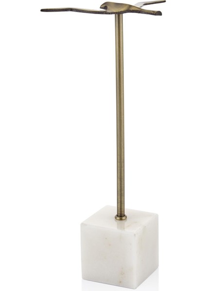 Evza Küp Beyaz Kaideli Uçan Kuş Bronz 18*10*33 cm modelleri