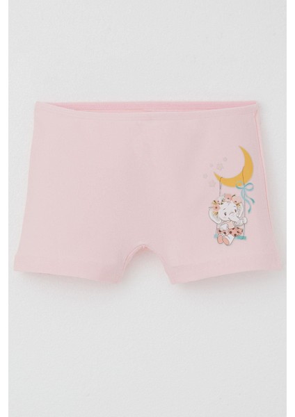 Kız Çocuk Boxer Sevimli Bebek Fil Baskılı 5-11 Yaş, Pembe