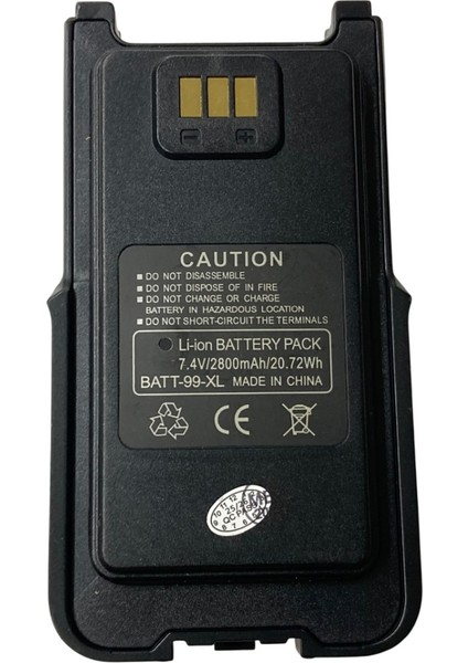 Tyt UV99 Telsiz Bataryası Type-C 2800MAH