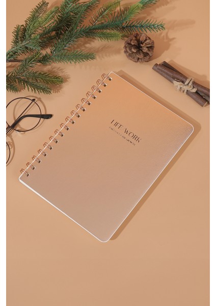 Vegan Deri Esnek Kapaklı Planlayıcı A5 100 gr 128 Sayfa Life&work Rose Gold fiyatları
