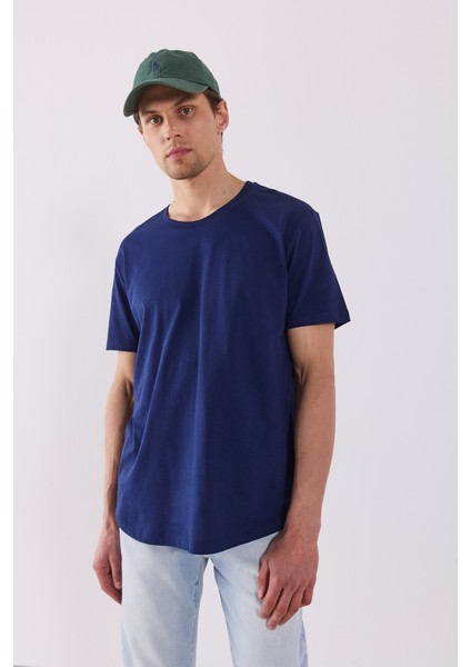 Walker Bisiklet Yaka Slim Fit Tişört - Lacivert